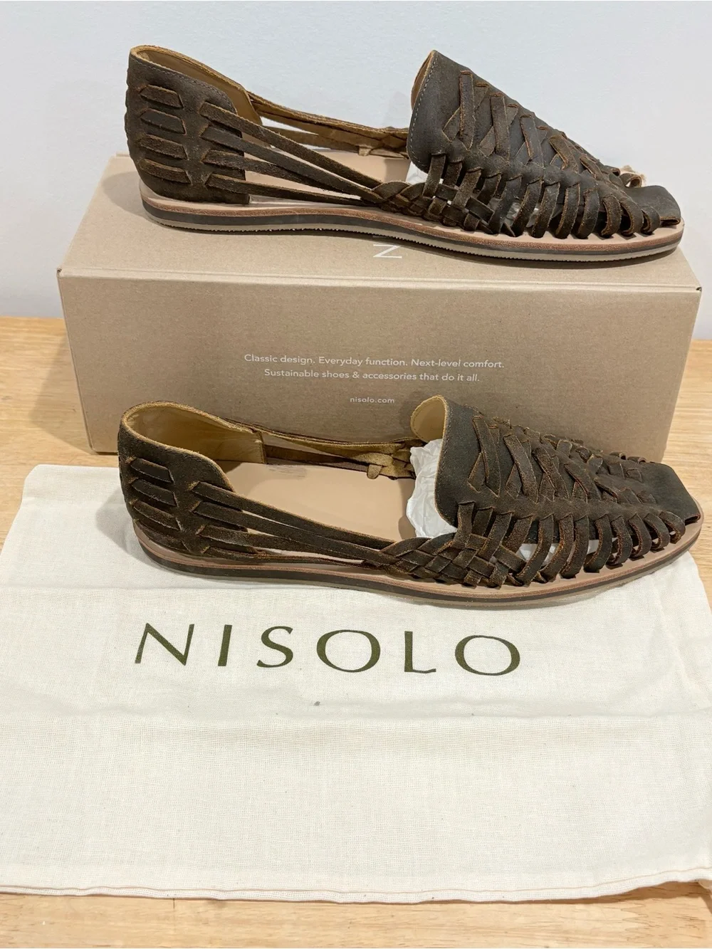 New Nisolo Men's Huarache Sandal NEW size 12